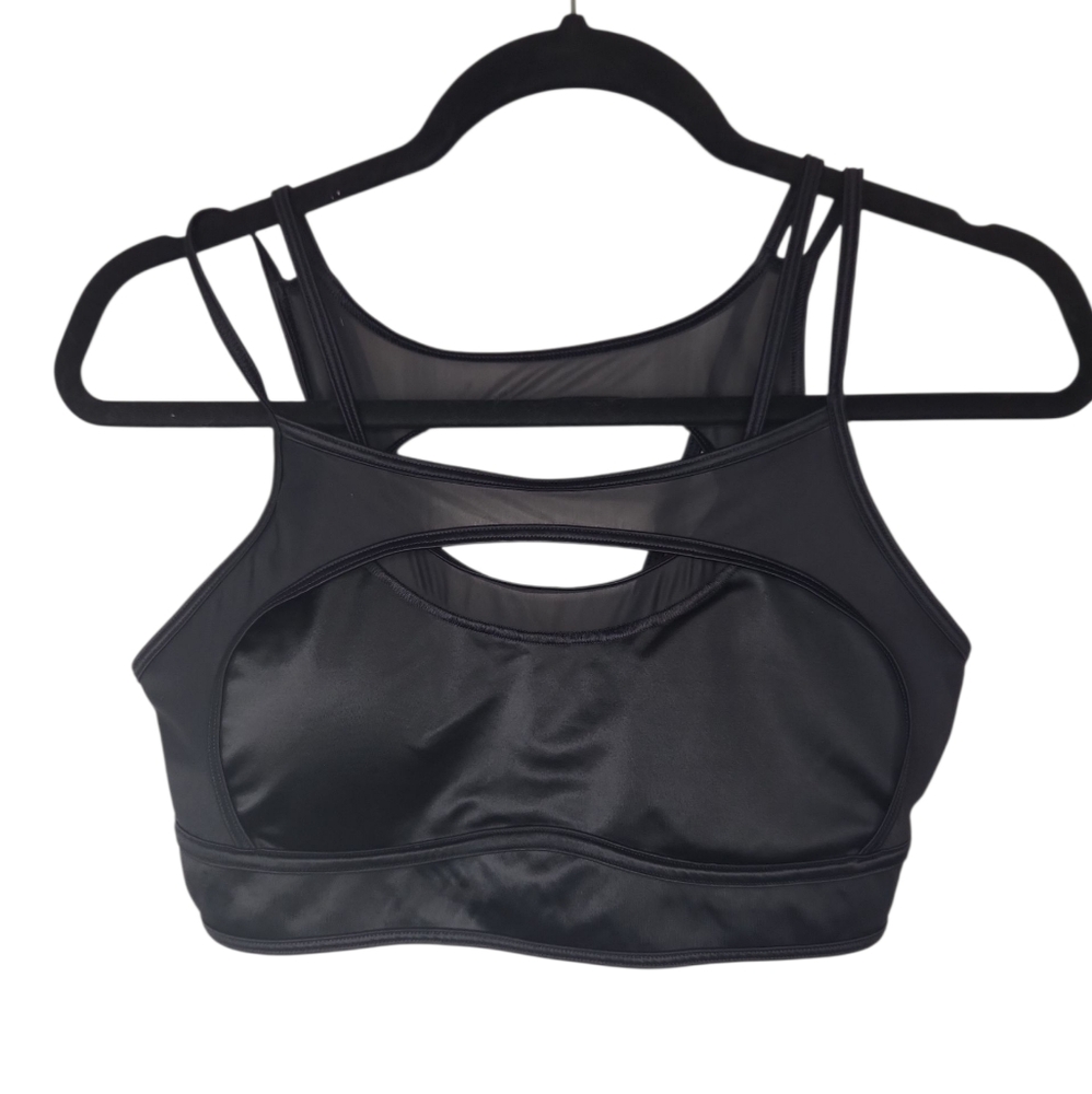 Adidas IvyPark Black Mesh Racerback SportsBra with Moisture-Wicking Fabric SizeM